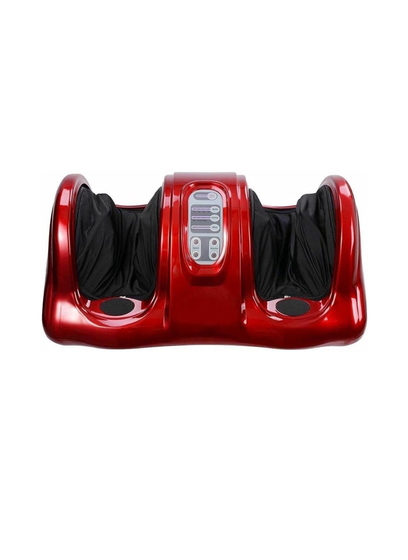 Foot Massager Machine with Heat Foot and Calf Massager with Roller Deep Tissue for Plantar Fasciitis Pain Relief Promotes Blood Circulation - Red