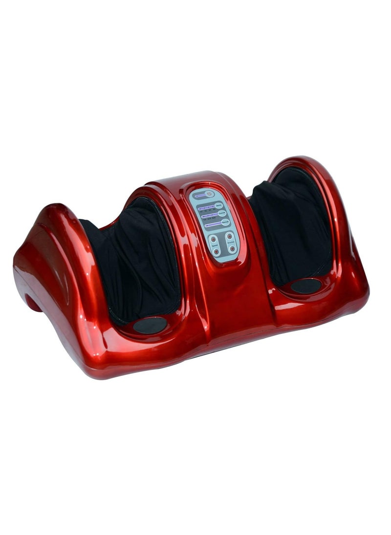 Foot Massager Machine with Heat Foot and Calf Massager with Roller Deep Tissue for Plantar Fasciitis Pain Relief Promotes Blood Circulation - Red