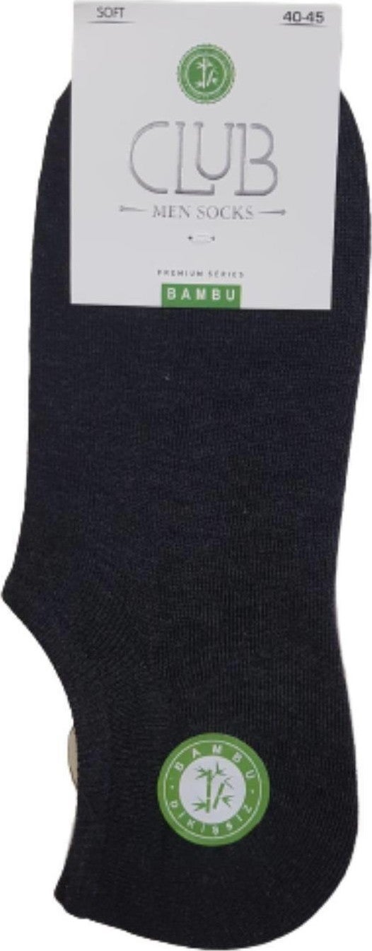 Club Socks 6 Pairs Smoked Color Seamless Bamboo Sneaker 