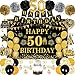 YTHETM 50th Birthday Decorations for Men Women 46 Pcs Black Gold Happy 50 Year Old Party Supplies 1976 Birthday Gifts Banner Backdrop Balloon Cake Topper Honeycomb Centerpiece Hanging Swirls Set - Image 3
