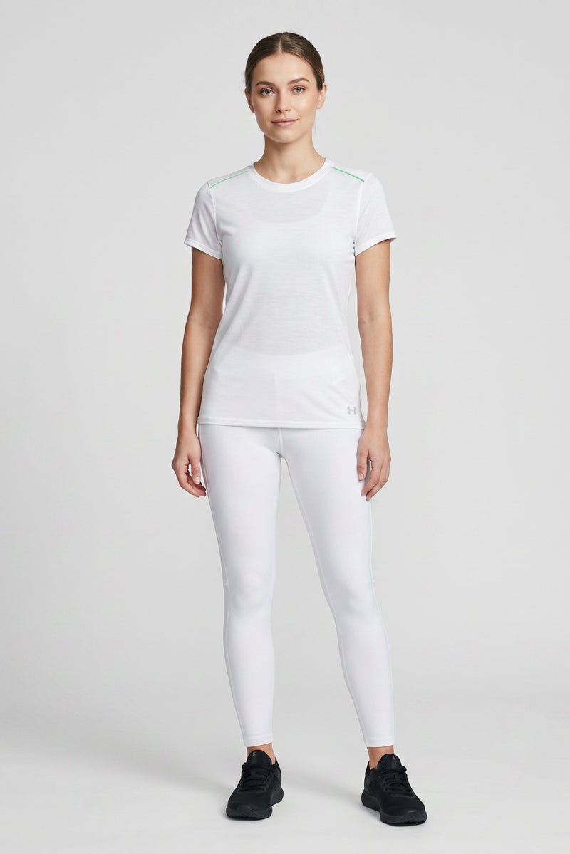 UNDER ARMOUR Women Sportswear Fit Short Sleeve Running T-Shirt, Off White - Image 2