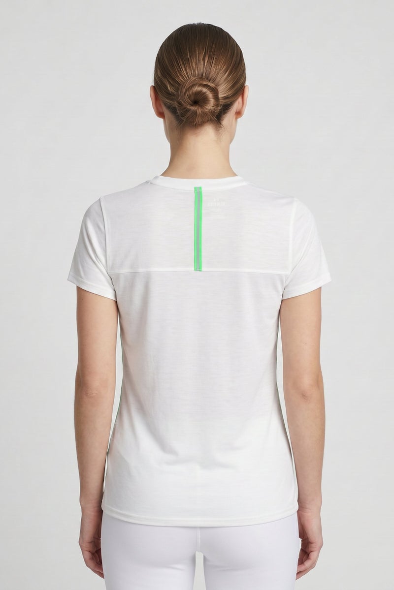 UNDER ARMOUR Women Sportswear Fit Short Sleeve Running T-Shirt, Off White - Image 4