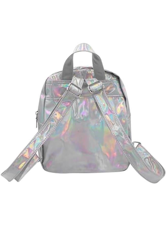 Small Holographic Rainbow Shoulder Bag Metallic Satchel Shiny Travel Daypack for Women Men Lady - Image 2