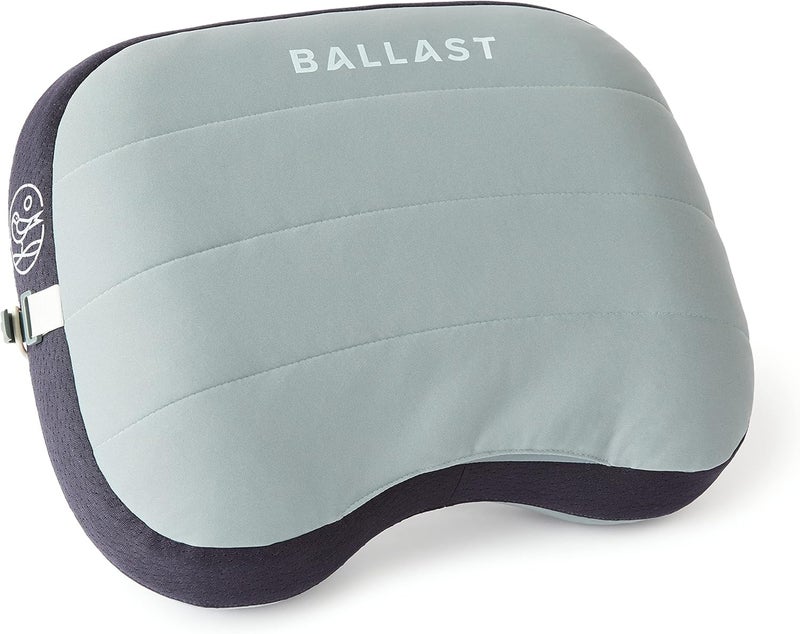 Ballast Beach Pillow – Comfy, Durable & Compact, Stays Put on Windy Beaches with Patented Sand Pouch, Inflatable Pillow for Beaches, Pools, Camping, Festivals and Travel (Moonlight Grey) - Image 1