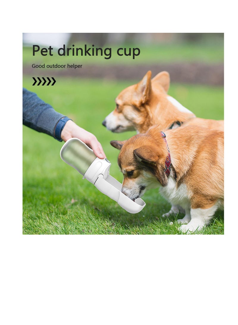 KASTWAVE Portable Dog Water Dispenser, Puppy Pet Travel Water Bowl, Activated Carbon Filter Removes Impurities and Odors, ABS Pet Water Dispenser, Leak Proof Pet Dog Travel Drinking Water Bottle, White  - Image 2
