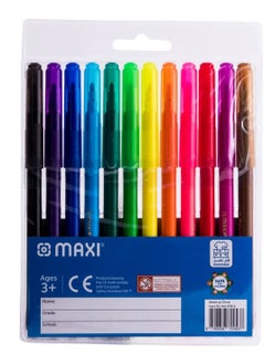 Maxi 12-Piece Jumbo Washable Felt Pens Multicolour  - Image 3