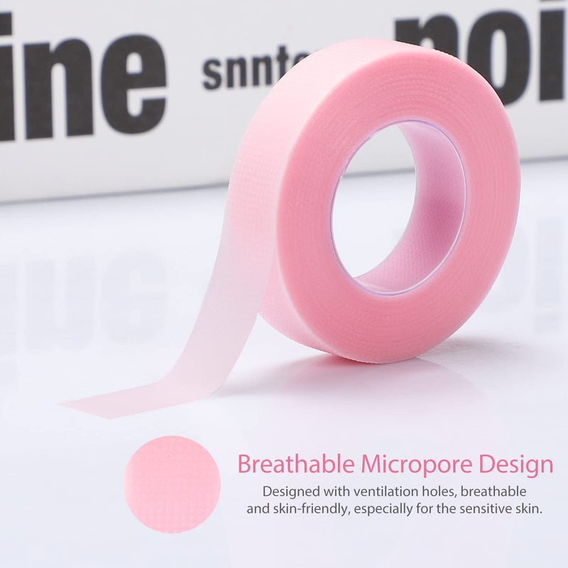 TEOYALL 6 Rolls PE Lash Extension Tapes, Adhesive Breathable Micropore Eyelash Tapes Lash Extension Supplies for Makeup Salon (Pink) - Image 2