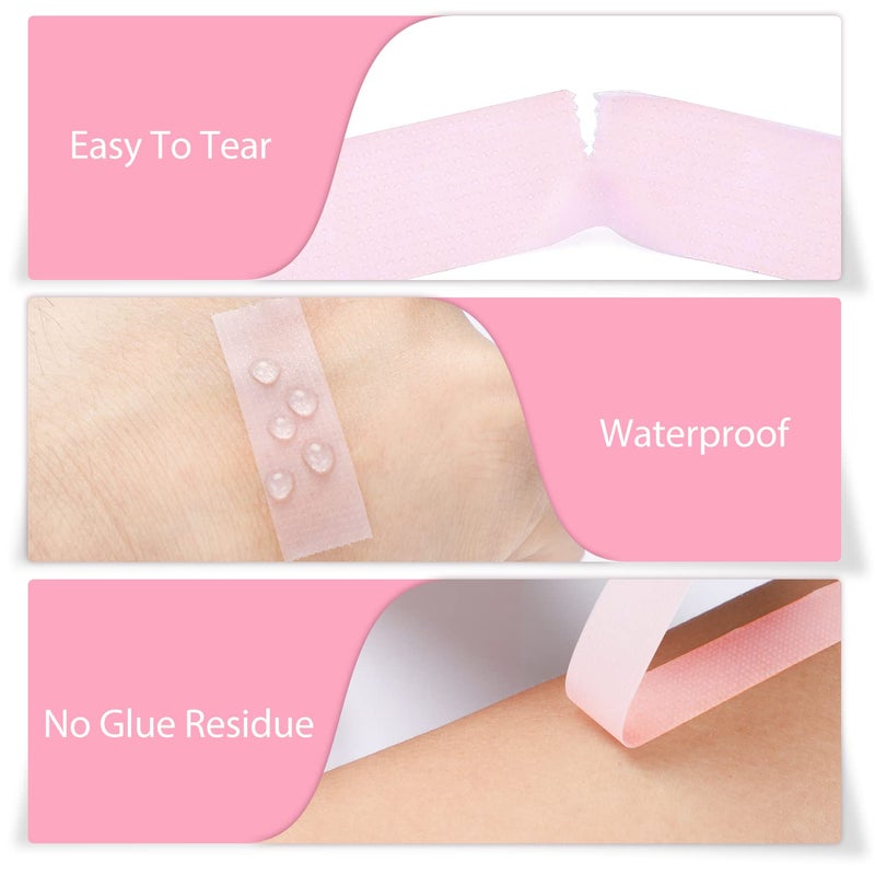 TEOYALL 6 Rolls PE Lash Extension Tapes, Adhesive Breathable Micropore Eyelash Tapes Lash Extension Supplies for Makeup Salon (Pink) - Image 3