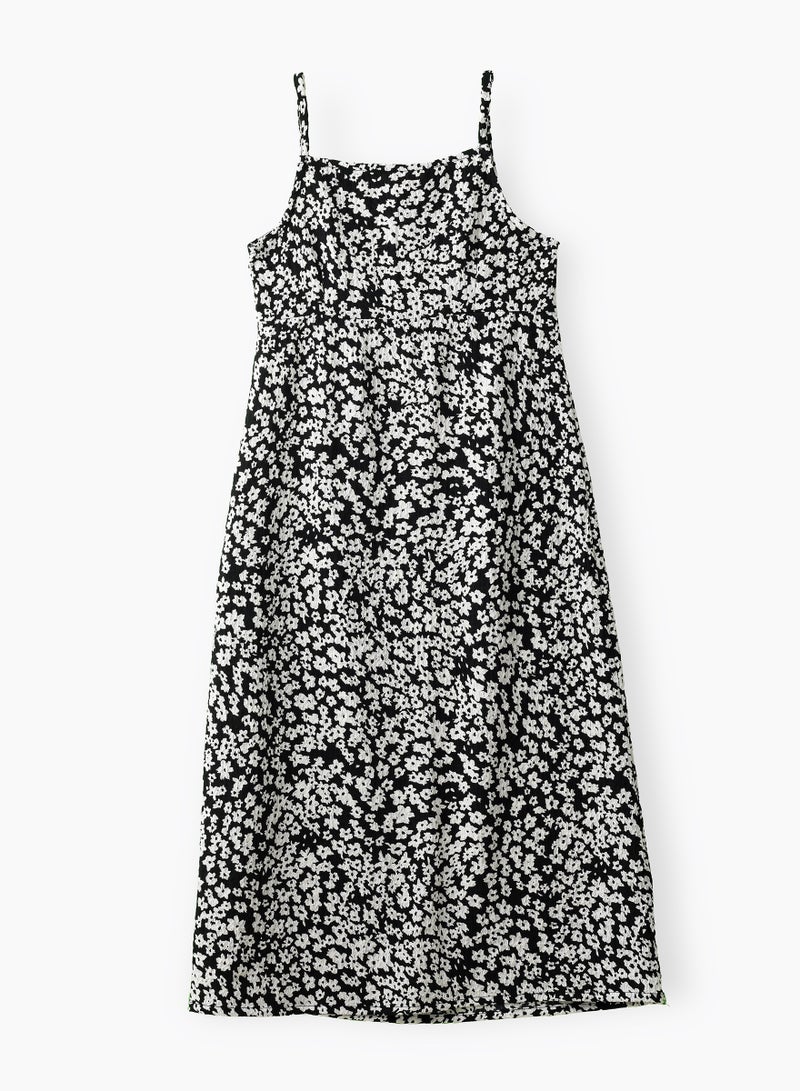 Jelliene Girls Woven Polyester Floral Midi Dress  - Image 4