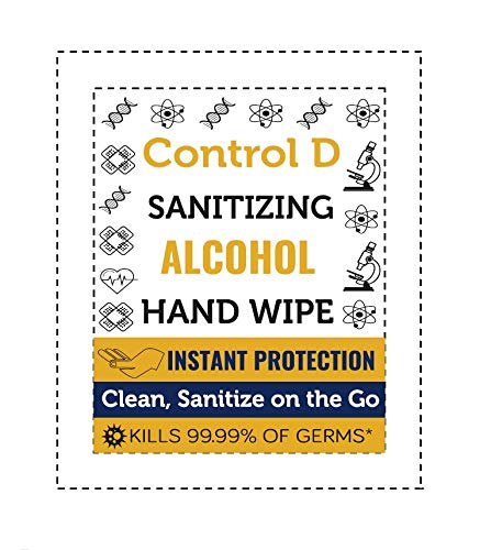Control D Wipes for Disinfection & Hand Sanitizing (50 Wipes) - Image 5