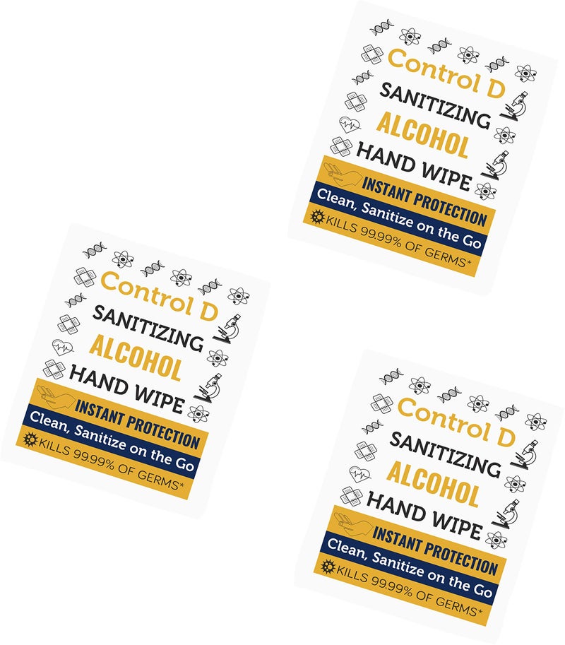 Control D Wipes for Disinfection & Hand Sanitizing (50 Wipes) - Image 3