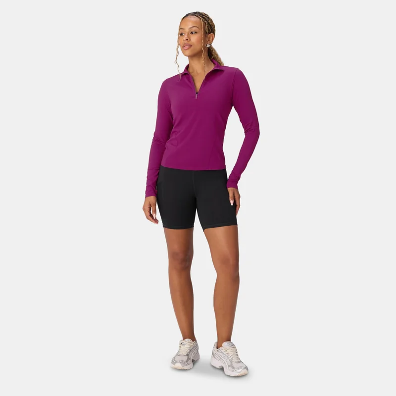 Fabletics Purple Women's Feather Tech+ Half-Zip Training Top for Women | Best Price UAE
