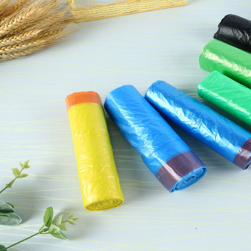 Home Easy Point 45X 50Cm Factory Household And Commercial Thick Portable Medium Black Drawstring Garbage Bag - Image 5