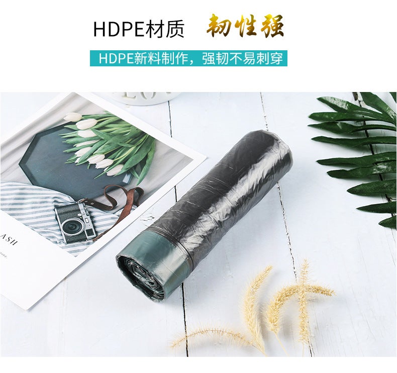 Home Easy Point 45X 50Cm Factory Household And Commercial Thick Portable Medium Black Drawstring Garbage Bag - Image 1