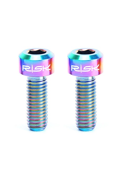 2PCS M5×14mm Titanium Bolts for Bike Thumb Shifter Fixed Screws Ti Conjoined Hexagon Ti Screws Ti Fastener MTB Bicycle Parts