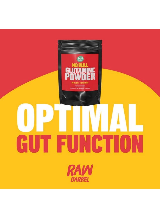 Raw Barrel - “No Bull” L-Glutamine Powder - Unflavored and Micronized Glutamine, Pure L Glutamine Powder, Non GMO, L Glutamine Supplement, Naturally Vegan, Vegetarian and Gluten Free, 300g - Image 2