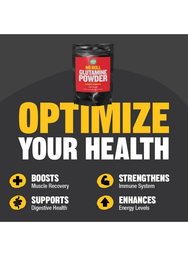 Raw Barrel - “No Bull” L-Glutamine Powder - Unflavored and Micronized Glutamine, Pure L Glutamine Powder, Non GMO, L Glutamine Supplement, Naturally Vegan, Vegetarian and Gluten Free, 300g - Image 3