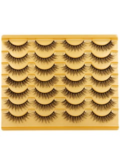 Zegaine False Eyelashes Natural Look 12Mm Fluffy Lashes Wispy Faux Mink Eyelashes 3D Volume Cat Eye Lashes Pack By Zegaine 14 Pairs  - Image 3