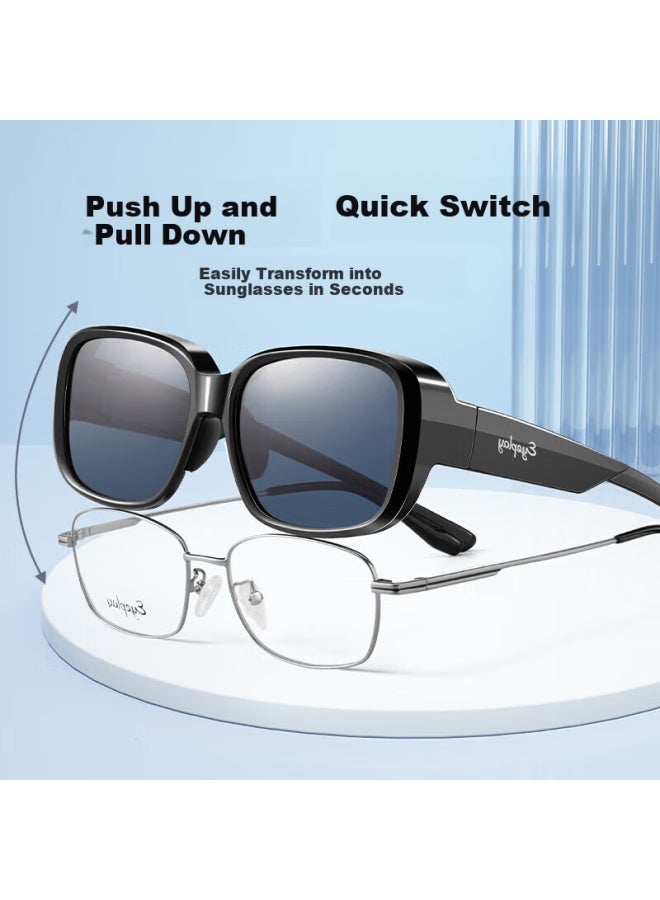 EYEPLAY Muxi Polarized Clip-on Sungl Uni Driving Fishing Clip-on Prescription Sungl - Image 2