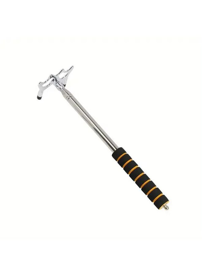 عصا البلياردو القابلة للسحب مع رأس نحاسي منخفض فضي ملحق للبلياردو والسنوكر - Image 1