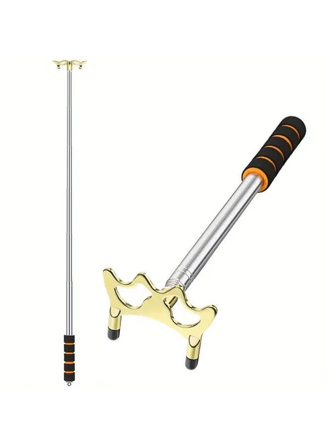 عصا البلياردو القابلة للسحب مع رأس نحاسي منخفض فضي ملحق للبلياردو والسنوكر - Image 2