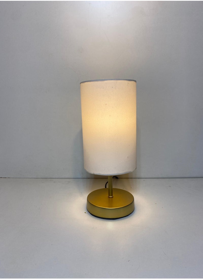 El Rawda Lighting - Distinctive And Elegant Table Lamp Shade With A Unique Fabric Shade And White Metal - Image 1