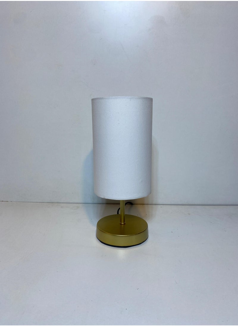 El Rawda Lighting - Distinctive And Elegant Table Lamp Shade With A Unique Fabric Shade And White Metal - Image 1