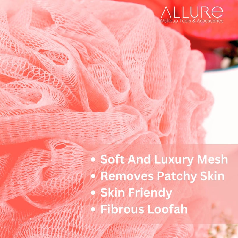 Allure Pack of 3 Luxury Loofah Sponge (Assorted color XL Size Loofah) - Image 3