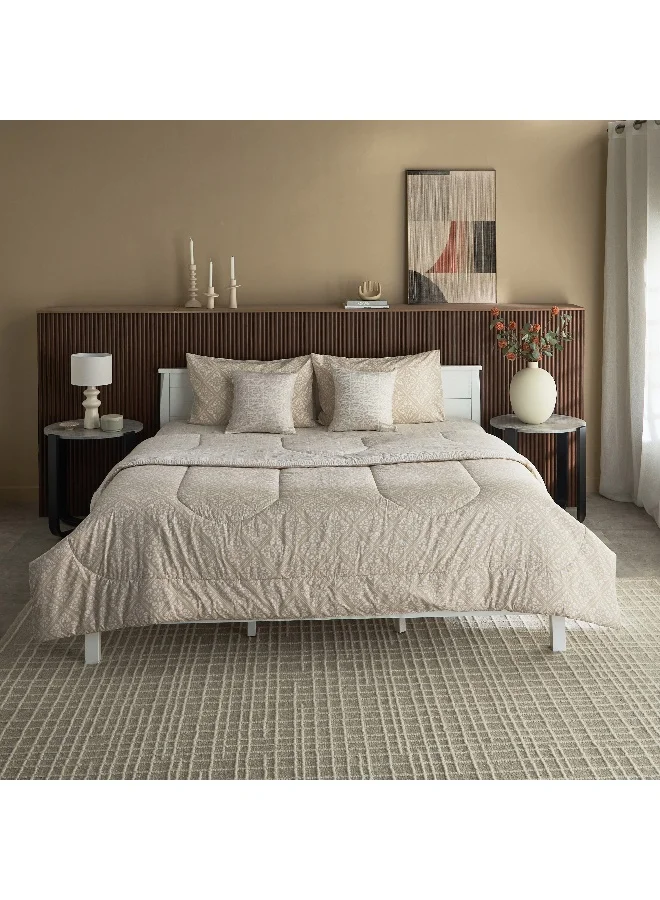 Home Box Madison Burnley 5-Piece Cotton Printed King Comforter Set - 220x240 cm