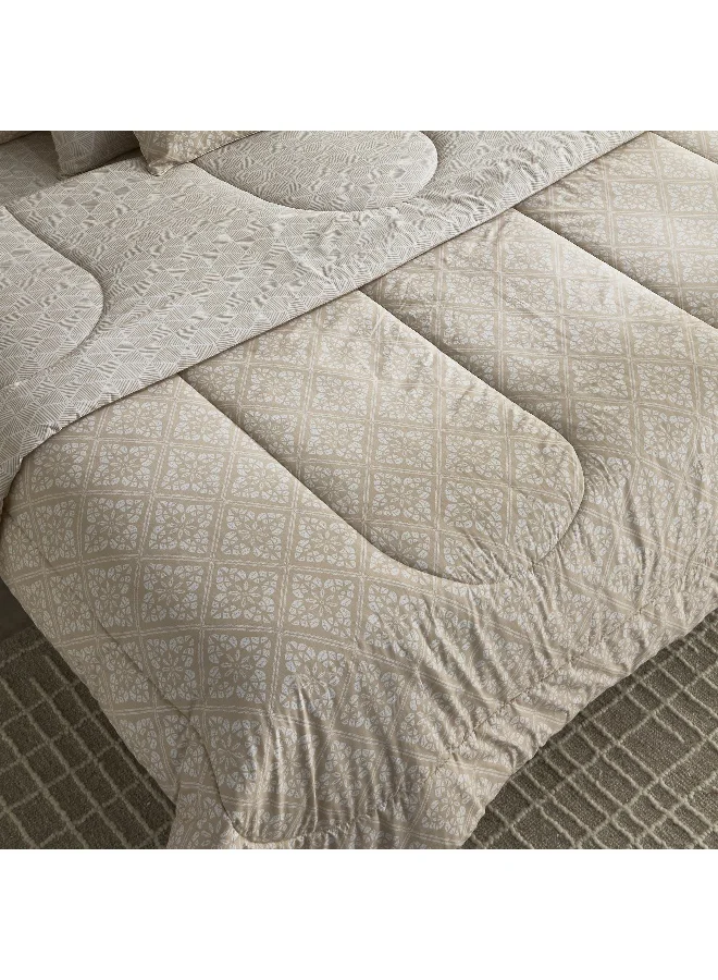 Home Box Madison Burnley 5-Piece Cotton Printed King Comforter Set - 220x240 cm