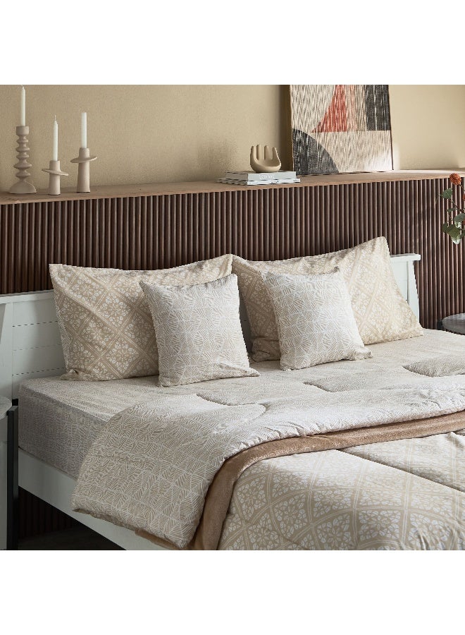 Home Box Madison Burnley 5-Piece Cotton Printed King Comforter Set - 220x240 cm  - Image 1