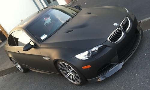 LZLRUN لفائف فينيل سوداء غير لامعة ذاتية اللصق مع تحرير الهواء من الفقاعات - مصنفة للاستخدام الخارجي للسيارات - 2 قدم × 5 أقدام سكين + أداة يدوية - Image 5