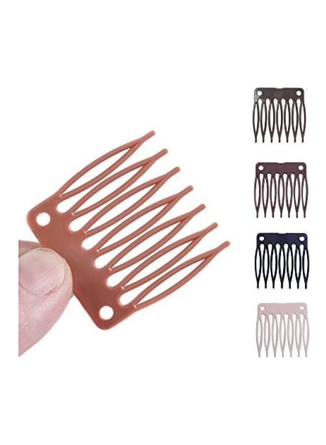 NIBEMINENT 5-Piece 7 Teeth Hair Clip Set Multicolour