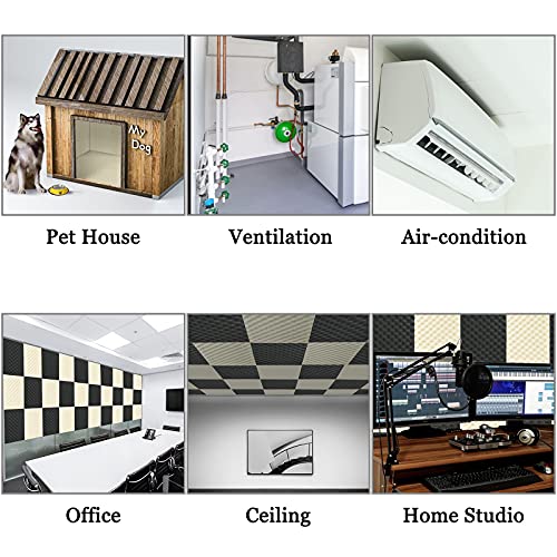 BXI Soundproofing Closed Cell Foam - 2 Pack Self-Adhesive 16'' X 12'' X 1.8'' Thickened Egg Crate Sound Proof Foam - Acoustic Foam Panels Great for Noise & Thermal Insulation (Gray) - Image 4
