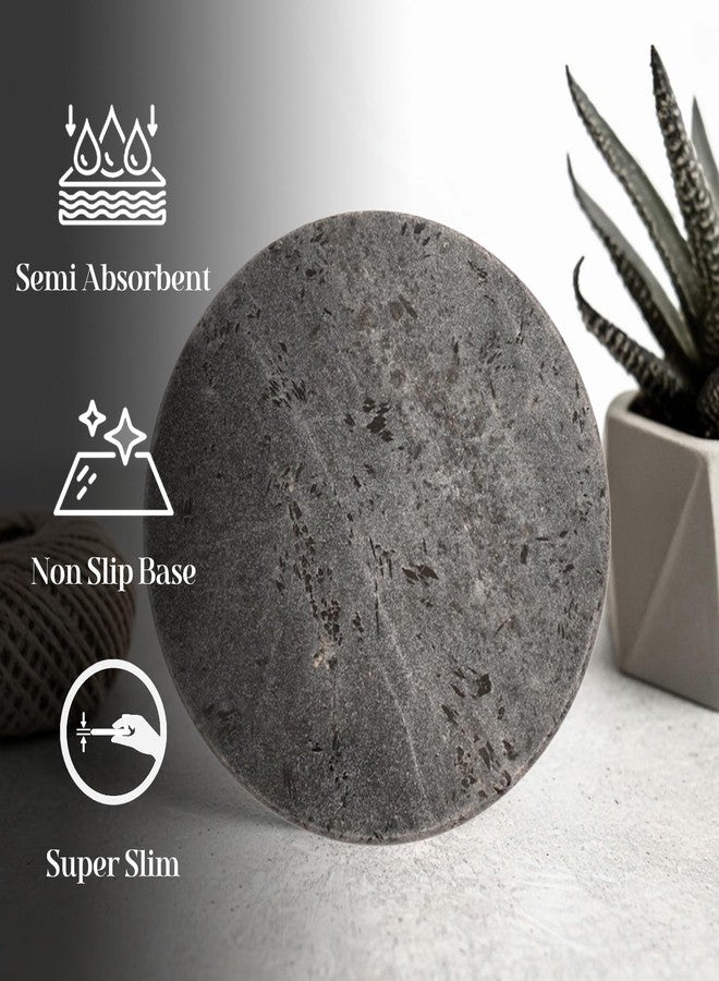 Little eXtra Marble Coasters Sets of 8- Grey Marble Stone Round Coasters for Table- Vintage and Handmade- Luxury Aesthetic Modern Coaster for Kitchen and Dining (10 X 10 X 0.6 Cm) - Image 3