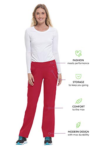 Healing Hands Women's Scrub Pant Tori Cargo Bottoms with 5 Pockets and 2-Way Stretch Fabric 9133, S, Red - Image 5