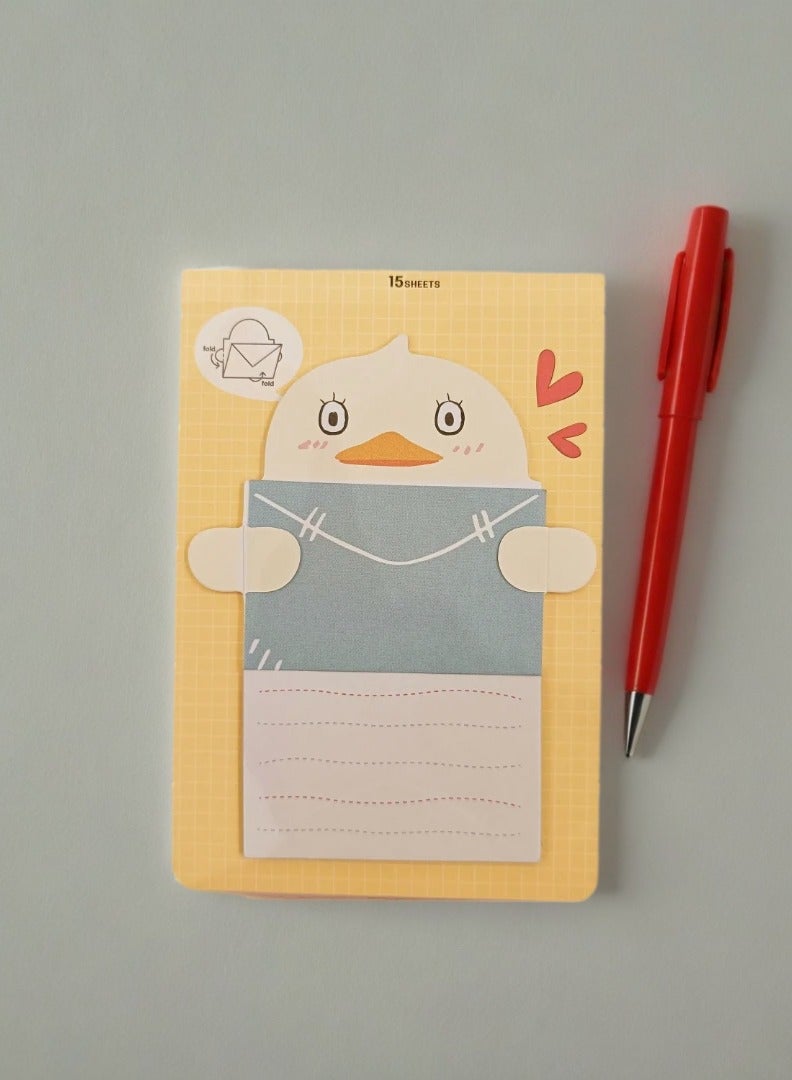 Generic Sticky Notes Set - 15 Sheets with Unique and Playful a duck Design  - Image 1