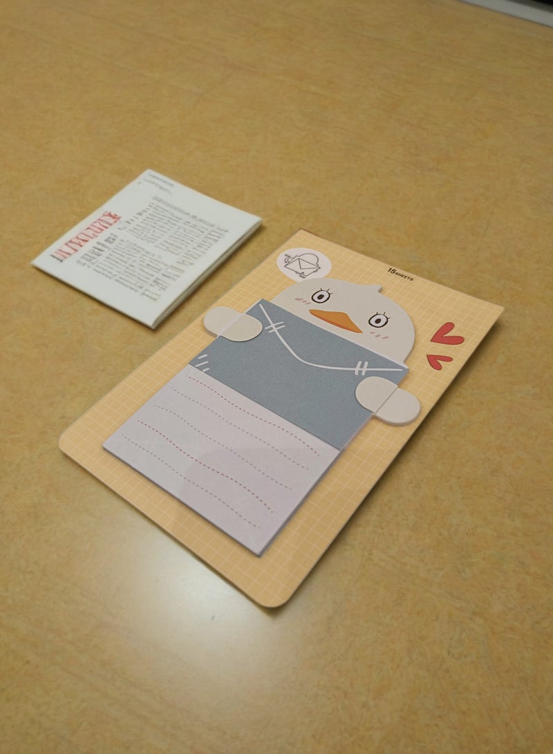 Generic Sticky Notes Set - 15 Sheets with Unique and Playful a duck Design  - Image 4