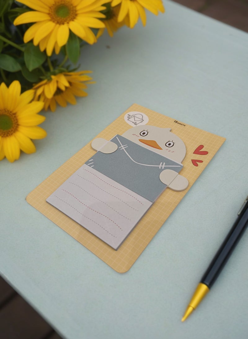 Generic Sticky Notes Set - 15 Sheets with Unique and Playful a duck Design  - Image 2