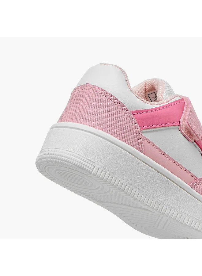 Flora Bella By Shoexpress Girls Panelled Sneakers with Hook and Loop Closure