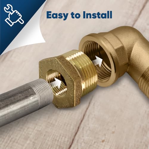 SUPPLYGIANT Everflow CSCV1141 1-1/4'' Male x 3/4'' Female NPT No Lead Bushing Fitting with Hexagonal Head, Brass Construction Higher Corrosion Resistance Economical & Easy to Install, 19 - Image 4