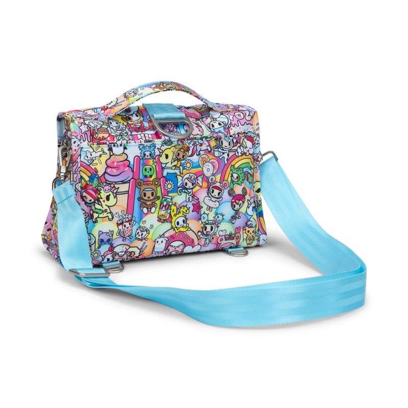JuJuBe x tokidoki 20th Anniversary Celebration Bestie Small Messenger Bag, Crossbody Purse for Women, Mom and Baby Essentials, Detachable and Adjustable Straps, 6 Storage Pockets, Machine Washable - Image 2