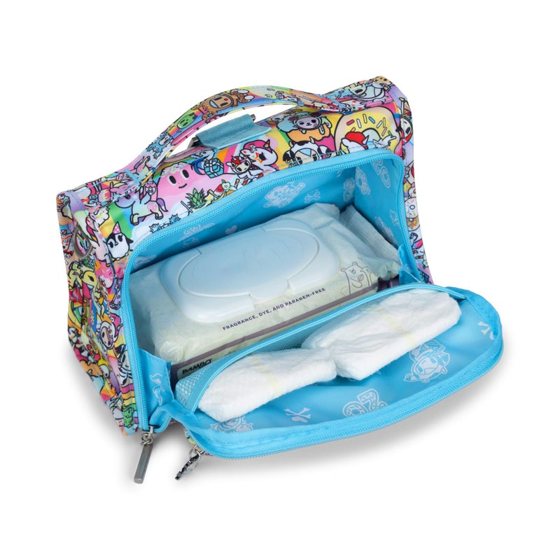 JuJuBe x tokidoki 20th Anniversary Celebration Bestie Small Messenger Bag, Crossbody Purse for Women, Mom and Baby Essentials, Detachable and Adjustable Straps, 6 Storage Pockets, Machine Washable - Image 3