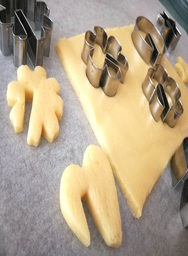 JOKUMO Bite Sized Over the Edge Mug Rim Cookie Cutters Set - 8 PC High Grade 430 Stainless Steel -Hexagram, Circle, Heart and 5 variation of Flower - Image 4