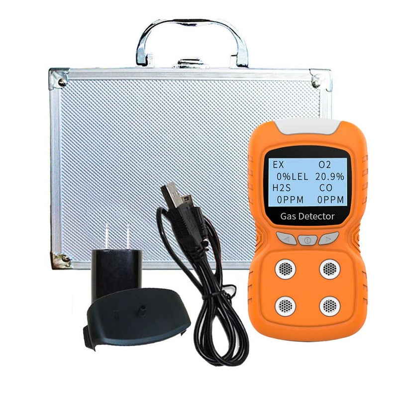 XLA Alert Portable Gas Detector, Gas Clip 4 Gas Monitor Meter Tester Analyzer, Rechargeable LCD Display Sound Light Shock Air Quality Tester, 2 Year Detectorâ€¦ - Image 4
