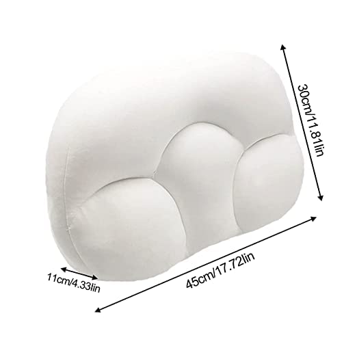 Yorten White Ultra Micro Super Comfort Soft Foam Egg Shape Sleeper Pillow Orthopedic Sleeping Cervical Pillows, for Neck/Back Pain for Home & Outdoor Travelling Travel - Image 3