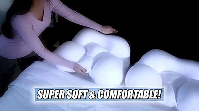 Yorten White Ultra Micro Super Comfort Soft Foam Egg Shape Sleeper Pillow Orthopedic Sleeping Cervical Pillows, for Neck/Back Pain for Home & Outdoor Travelling Travel - Image 4