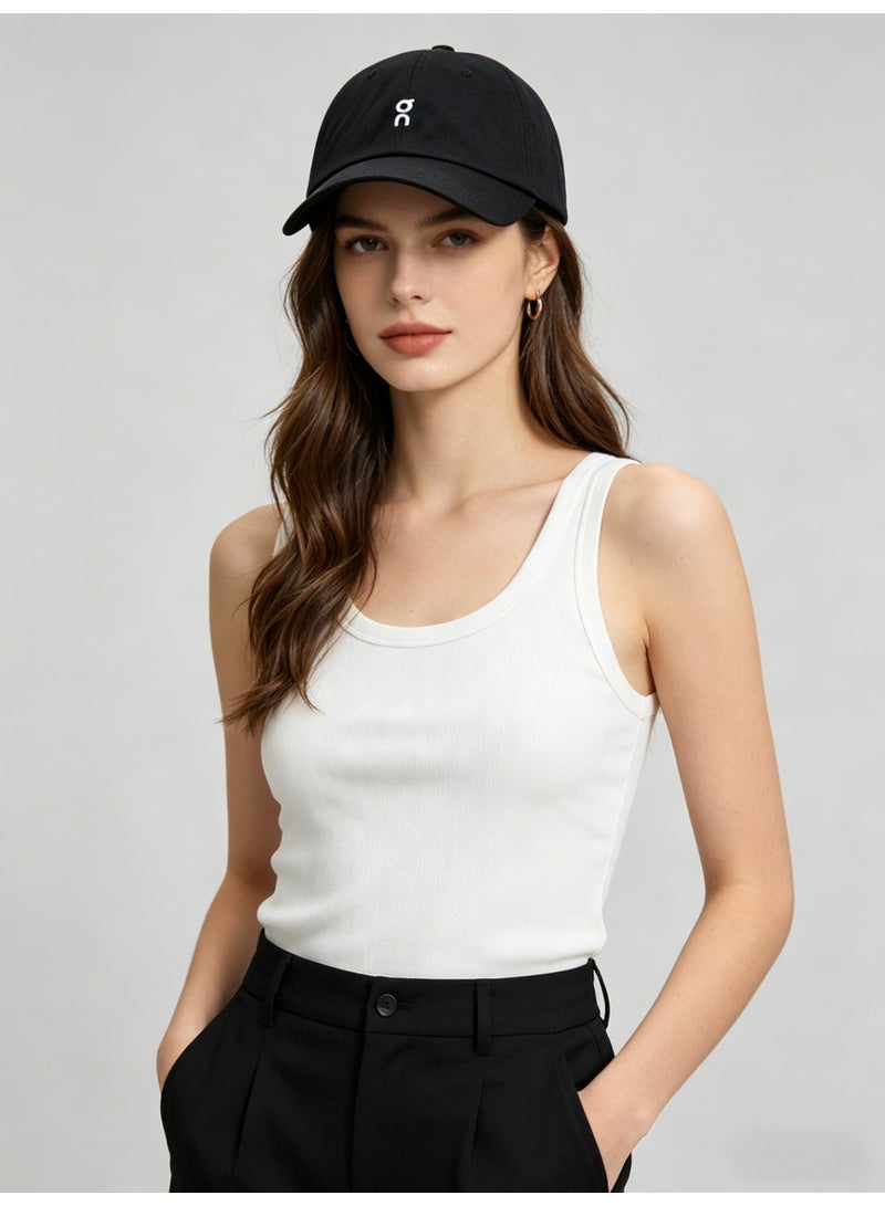 On Running Classic Logo Baseball Cap, Black Adjustable Cotton Dad Hat for Men & Women - Image 4