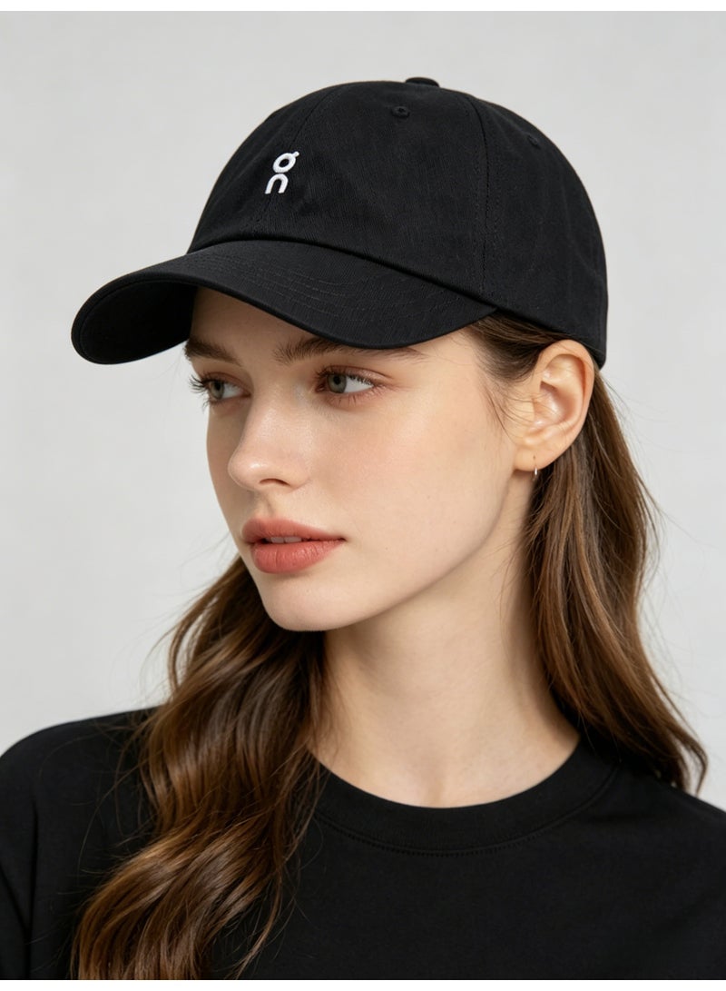 On Running Classic Logo Baseball Cap, Black Adjustable Cotton Dad Hat for Men & Women - Image 3