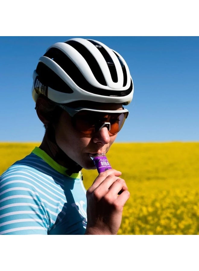 Veloforte Riba Natural Energy Gel - Blackcurrant & Elderflower - 22g Carbs, 110mg Electrolytes, Caffeine Free, Vegan & Gluten Free - 9 x 33g (Pack of 9) - Image 5